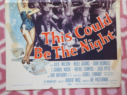THIS COULD BE THE NIGHT US INSERT (14"x 36") POSTER JEAN SIMMONS P DOUGLAS 1957 Movie posters