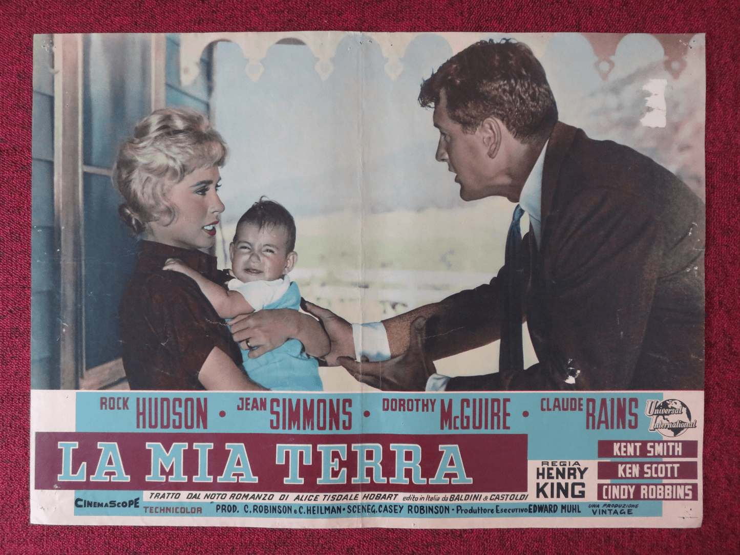 THIS EARTH IS MINE - A ITALIAN FOTOBUSTA POSTER ROCK HUDSON JEAN SIMMONS 1959 - Rendezvous Cinema