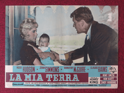 THIS EARTH IS MINE - A ITALIAN FOTOBUSTA POSTER ROCK HUDSON JEAN SIMMONS 1959 - Rendezvous Cinema