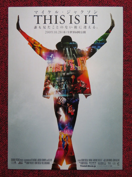 THIS IS IT JAPANESE CHIRASHI (B5) POSTER MICHAEL JACKSON ALEX AL 2009 Rendezvous Cinema Movie posters