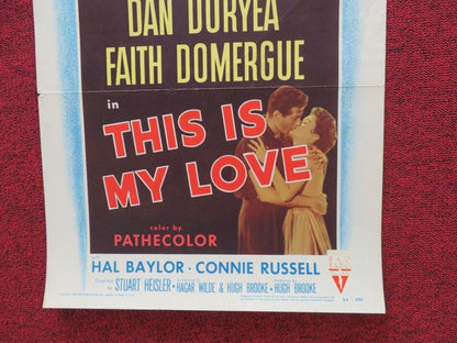THIS IS MY LOVE US INSERT (14"x 36") POSTER LINDA DARNELL RICK JASON 1954 Movie posters