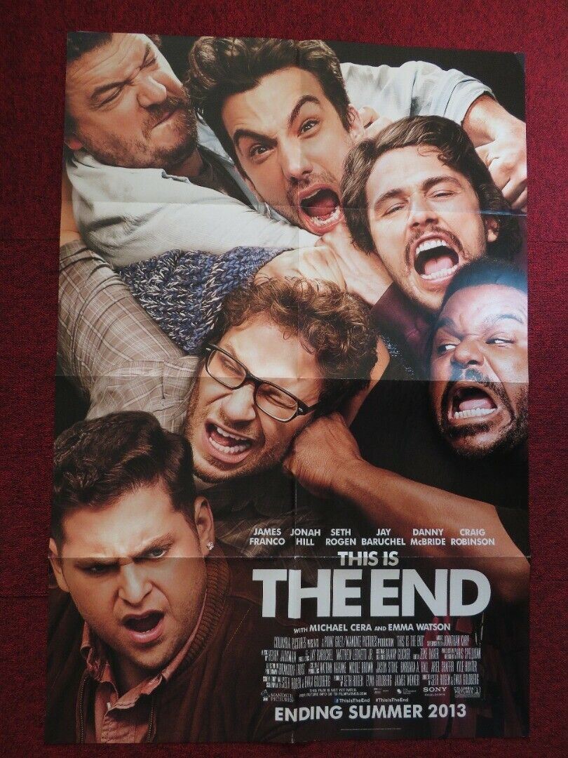 THIS IS THE END FOLDED US ONE SHEET POSTER JAMES FRANCO EMMA WATSON 2013 Movie posters