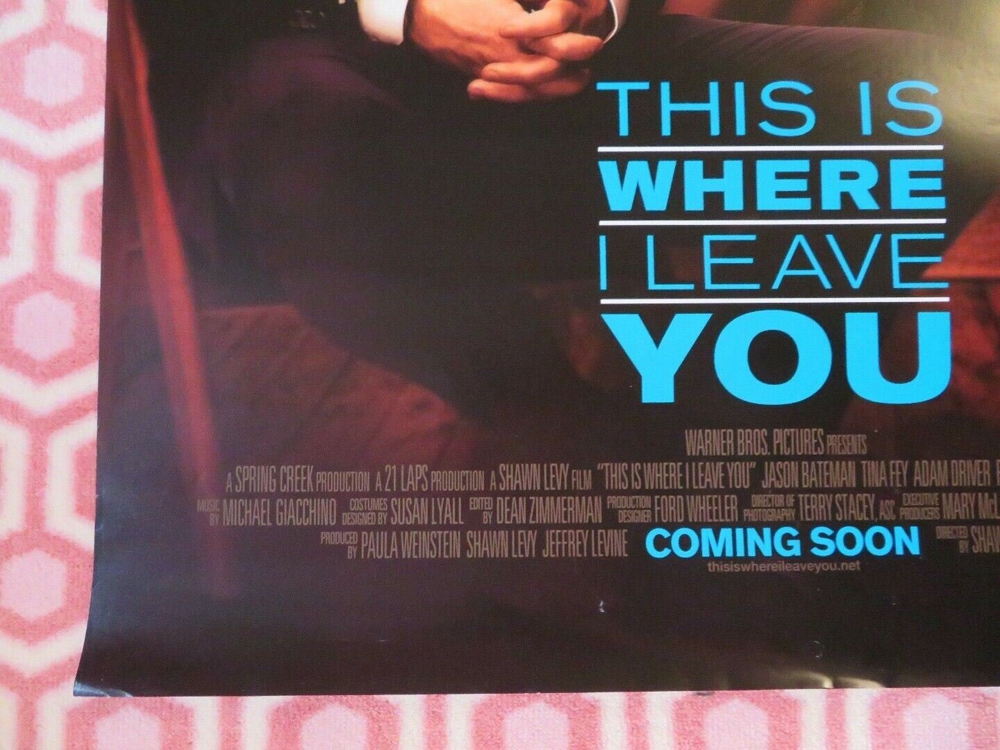 THIS IS WHERE I LEAVE YOU UK ONE SHEET (27"x 41") ROLLED POSTER JANE FONDA 2014 Rendezvous Cinema Movie posters