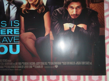 THIS IS WHERE YOU LEAVE QUAD (30"x 40") ROLLED POSTER JASON BATEMAN TINA FEY '14 - Rendezvous Cinema