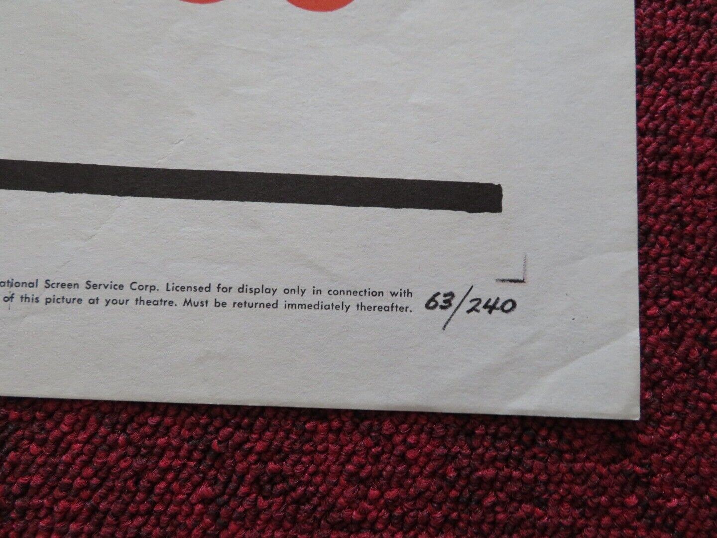 THIS SPORTING LIFE FOLDED US ONE SHEET POSTER RICHARD HARRIS RACHEL ROBERTS 1963 Movie posters