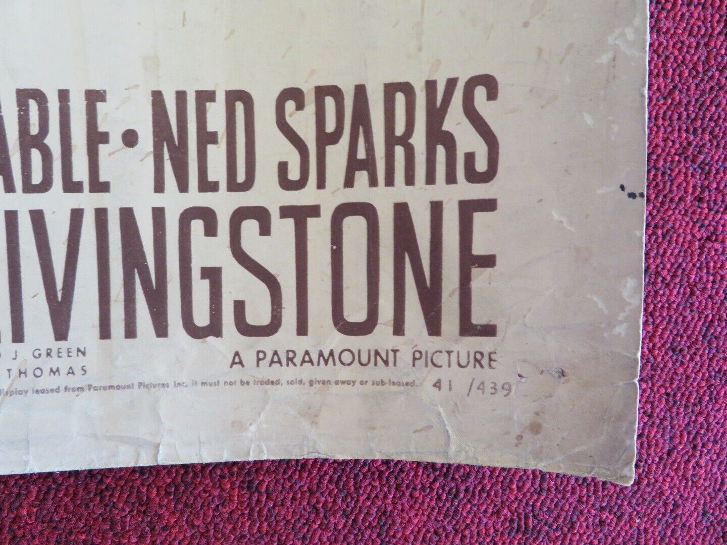 THIS WAY PLEASE US HALF SHEET (22"x 28") POSTER CHARLES ROGERS 1941 Movie posters