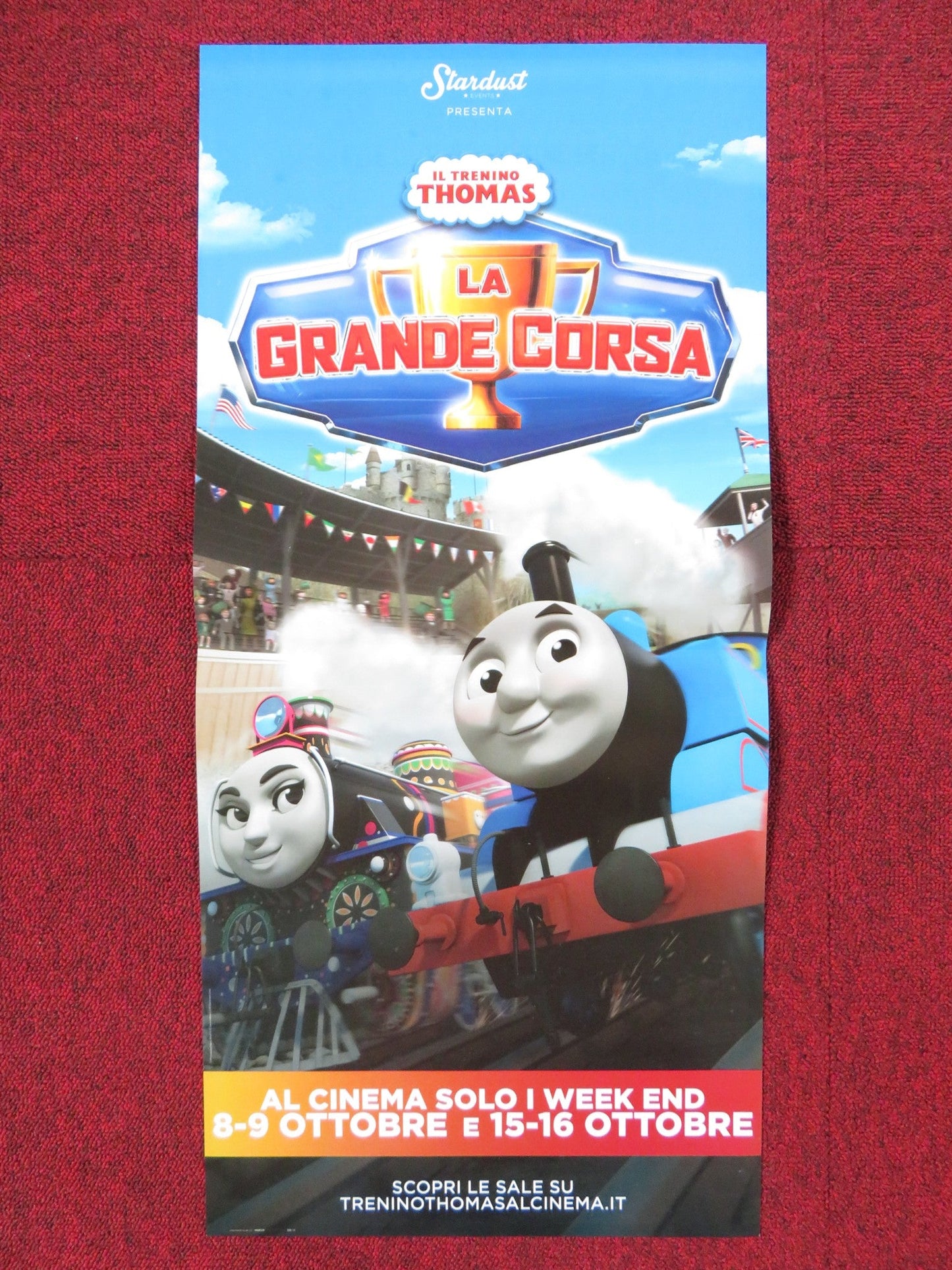 THOMAS & FRIENDS: THE GREAT RACE ITALIAN LOCANDINA POSTER MARK MORAGHAN 2016 Rendezvous Cinema Movie posters