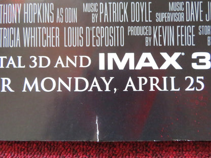 THOR UK QUAD (30"x 40") ROLLED POSTER CHRIS HEMSWORTH NATALIE PORTMAN 2011 Rendezvous Cinema Movie posters