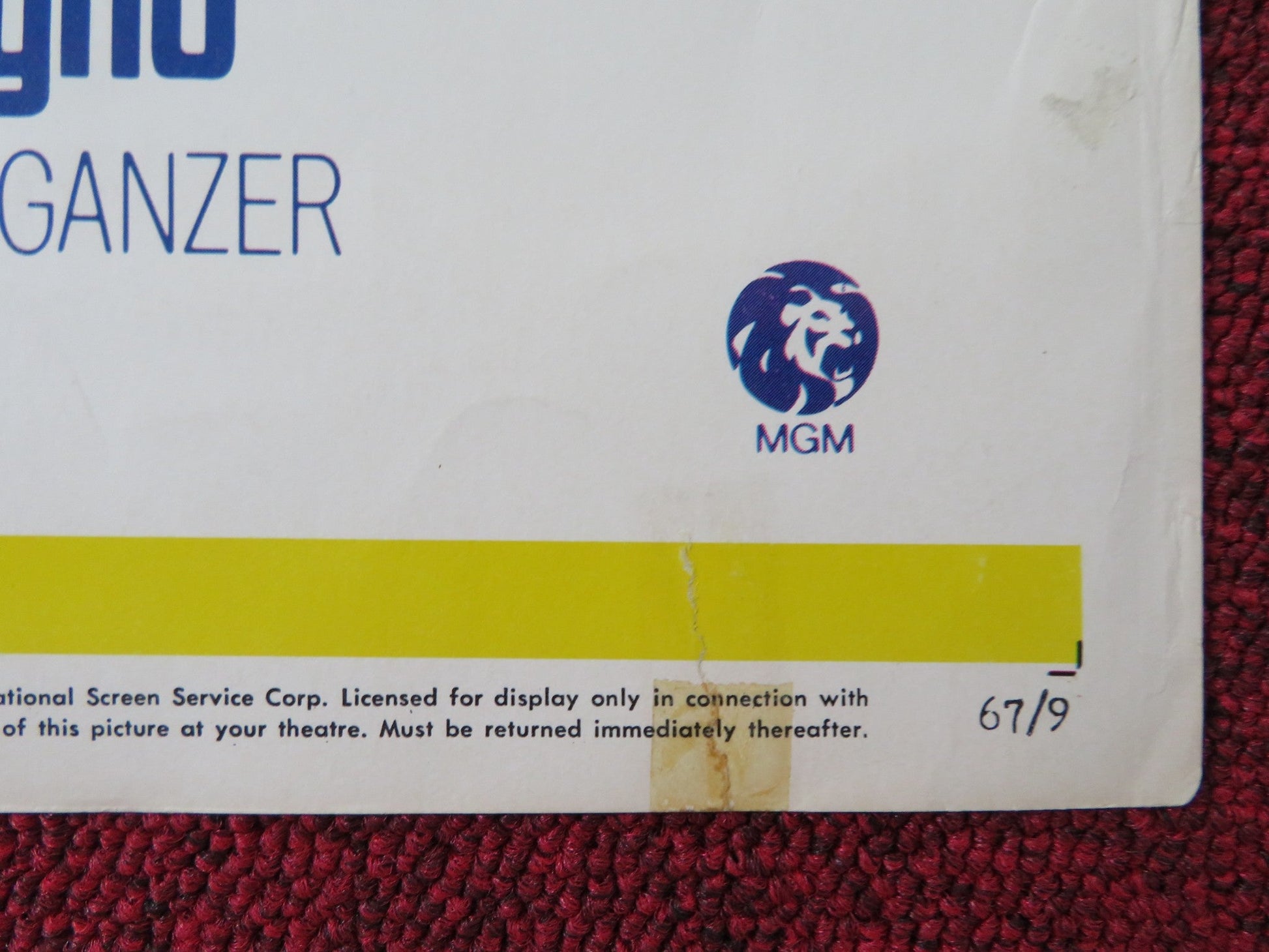 THREE BITES OF THE APPLE US INSERT (14"x 36") POSTER DAVID MCCALLUM 1967 Rendezvous Cinema Movie posters