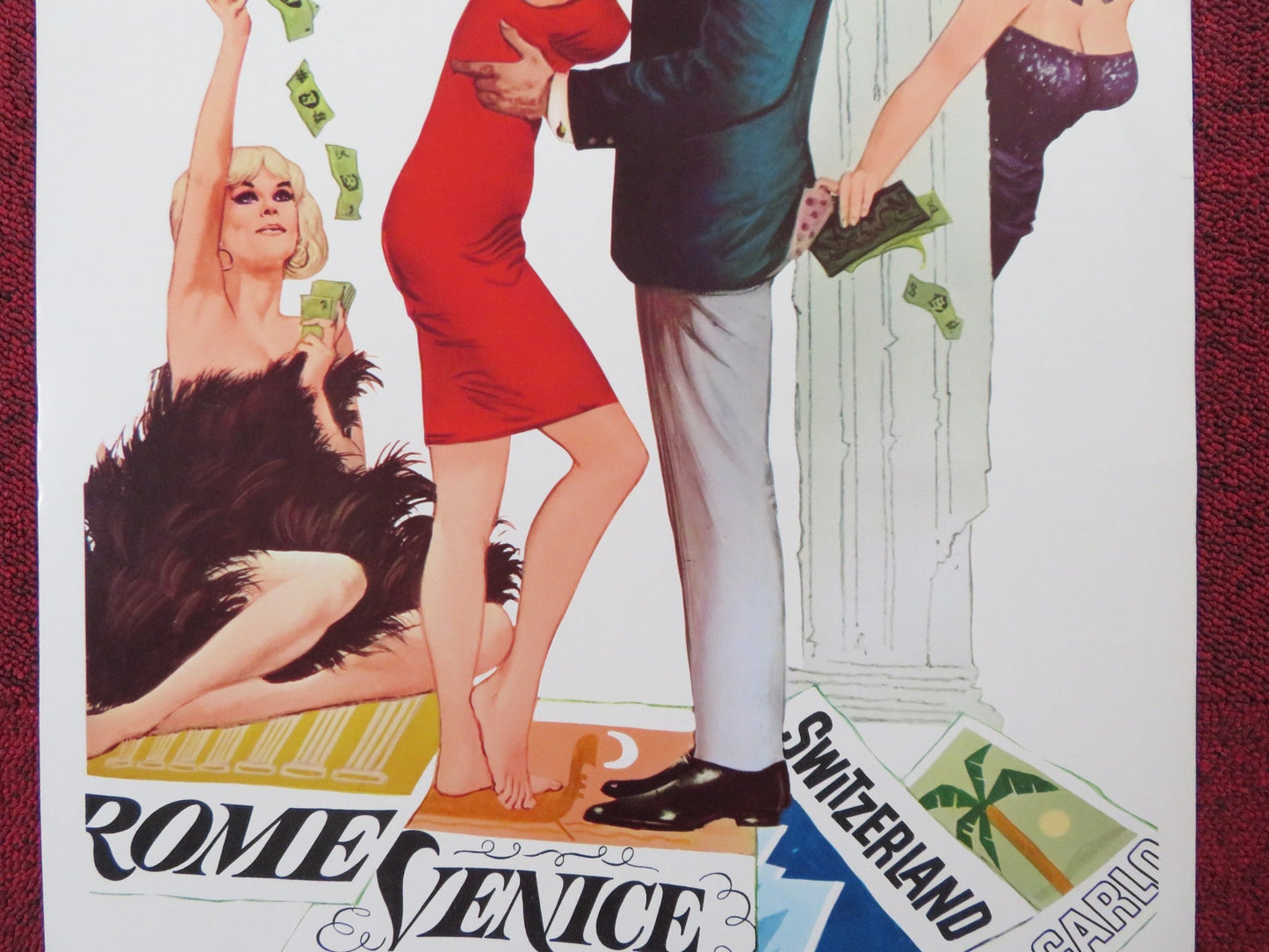 THREE BITES OF THE APPLE US INSERT (14"x 36") POSTER DAVID MCCALLUM 1967 Rendezvous Cinema Movie posters