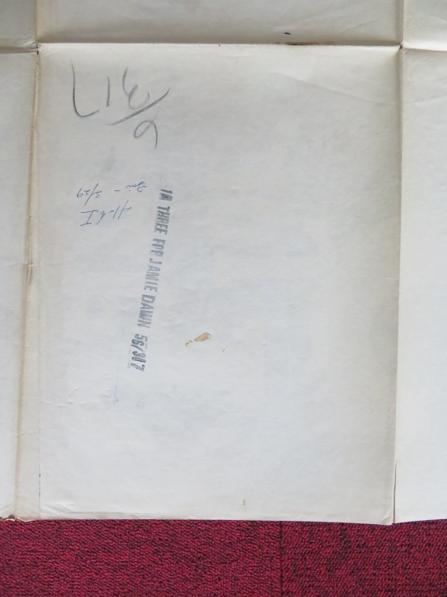 THREE FOR JAMIE DAWN FOLDED US ONE SHEET POSTER LARAINE DAY R. MONTALBAN 1956 Rendezvous Cinema Movie posters