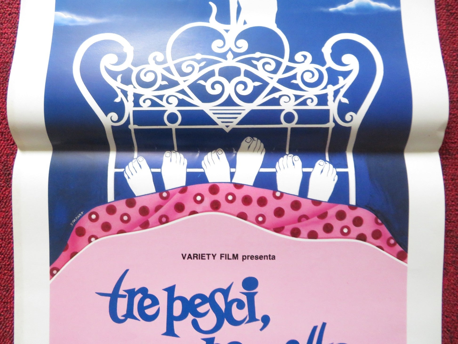 THREE FOR ONE ITALIAN LOCANDINA POSTER BRUNO MATTEI (D) MARTINA CASTEL 1990 Rendezvous Cinema Movie posters