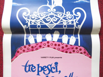 THREE FOR ONE ITALIAN LOCANDINA POSTER BRUNO MATTEI (D) MARTINA CASTEL 1990 Rendezvous Cinema Movie posters