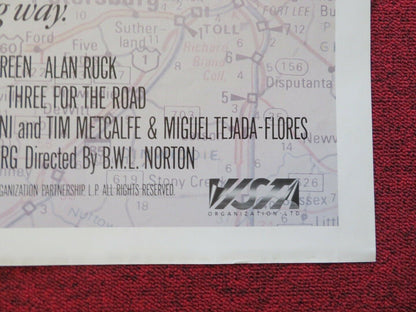 THREE FOR THE ROAD FOLDED US ONE SHEET POSTER KERRI GREEN CHARLIE SHEEN 1987 Movie posters
