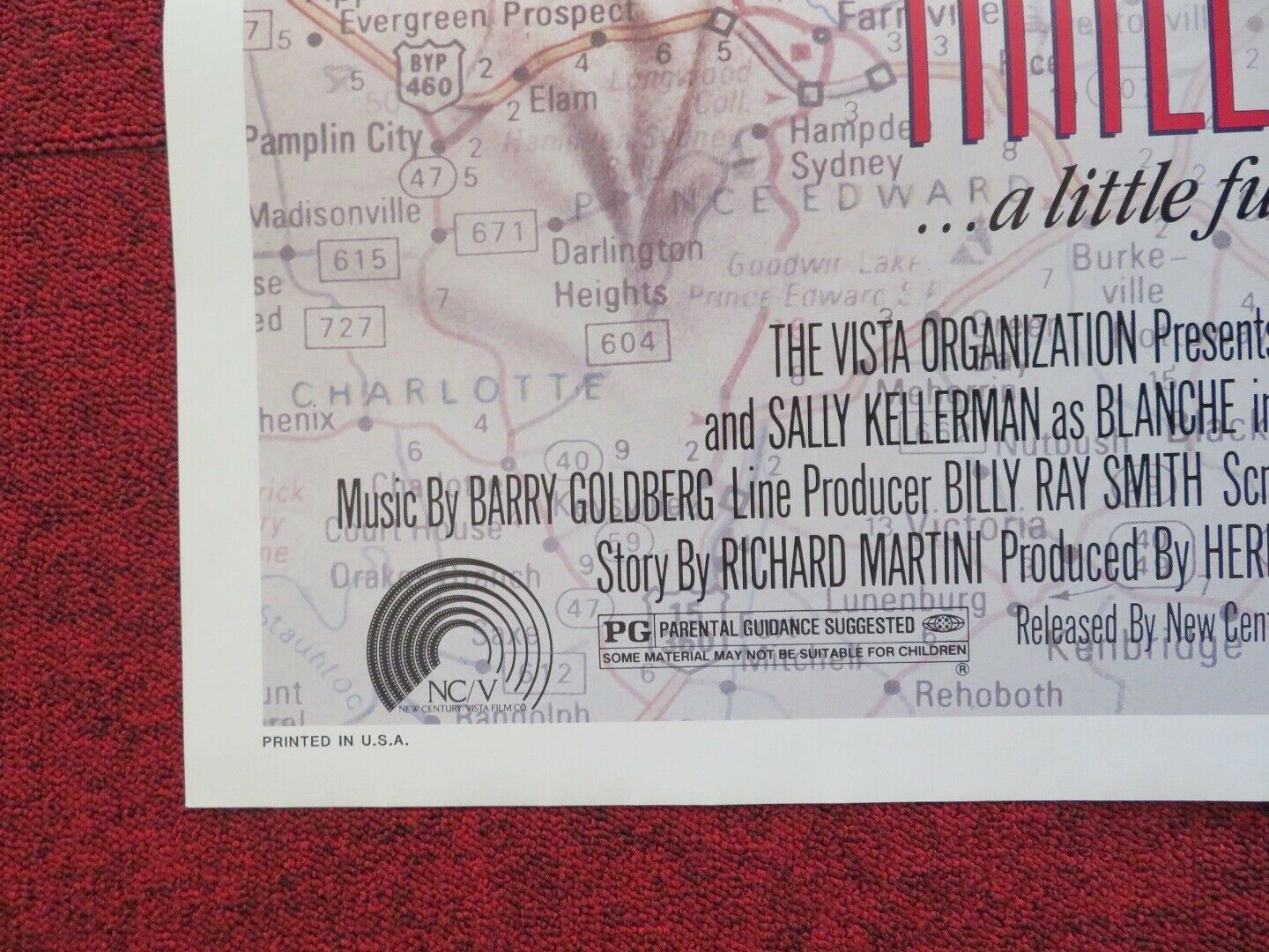 THREE FOR THE ROAD FOLDED US ONE SHEET POSTER KERRI GREEN CHARLIE SHEEN 1987 Movie posters