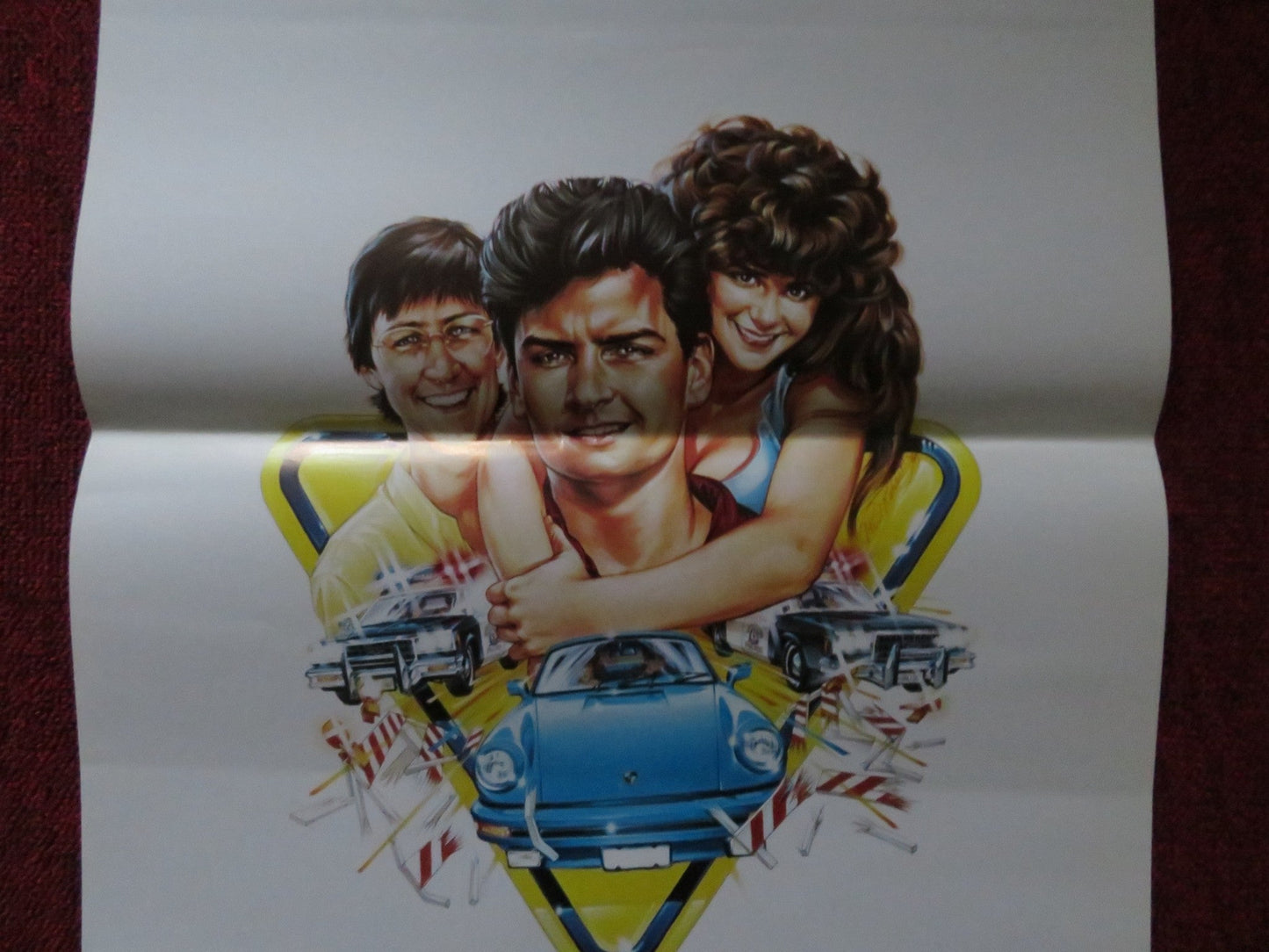 THREE FOR THE ROAD ITALIAN LOCANDINA POSTER CHARLIE SHEEN KERRI GREEN 1987 Rendezvous Cinema Movie posters