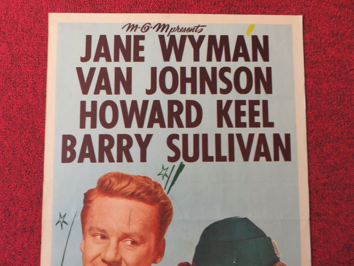 THREE GUYS NAMED MIKE US INSERT (14"x 36") POSTER JANE WYMAN VAN JOHNSON 1951 Movie posters