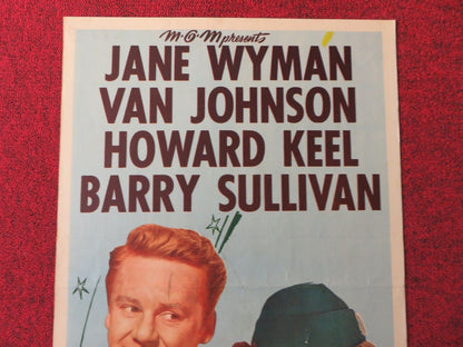 THREE GUYS NAMED MIKE US INSERT (14"x 36") POSTER JANE WYMAN VAN JOHNSON 1951 Movie posters