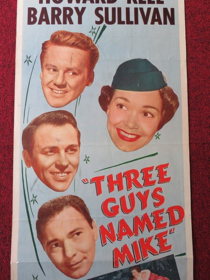 THREE GUYS NAMED MIKE US INSERT (14"x 36") POSTER JANE WYMAN VAN JOHNSON 1951 Movie posters