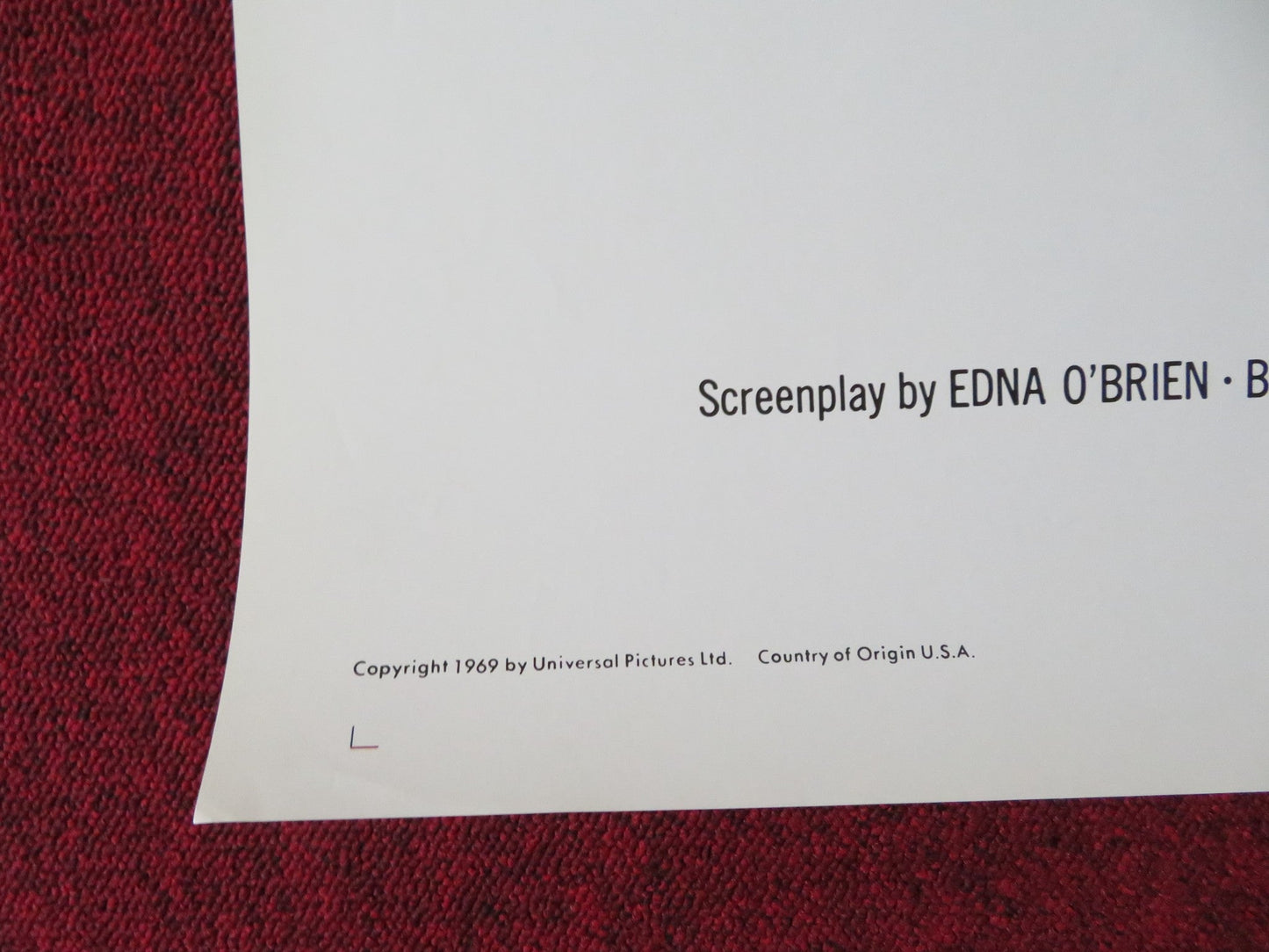 THREE INTO TWO WON'T GO FOLDED US ONE SHEET POSTER ROD STEIGER CLAIRE BLOOM 1969 Rendezvous Cinema Movie posters