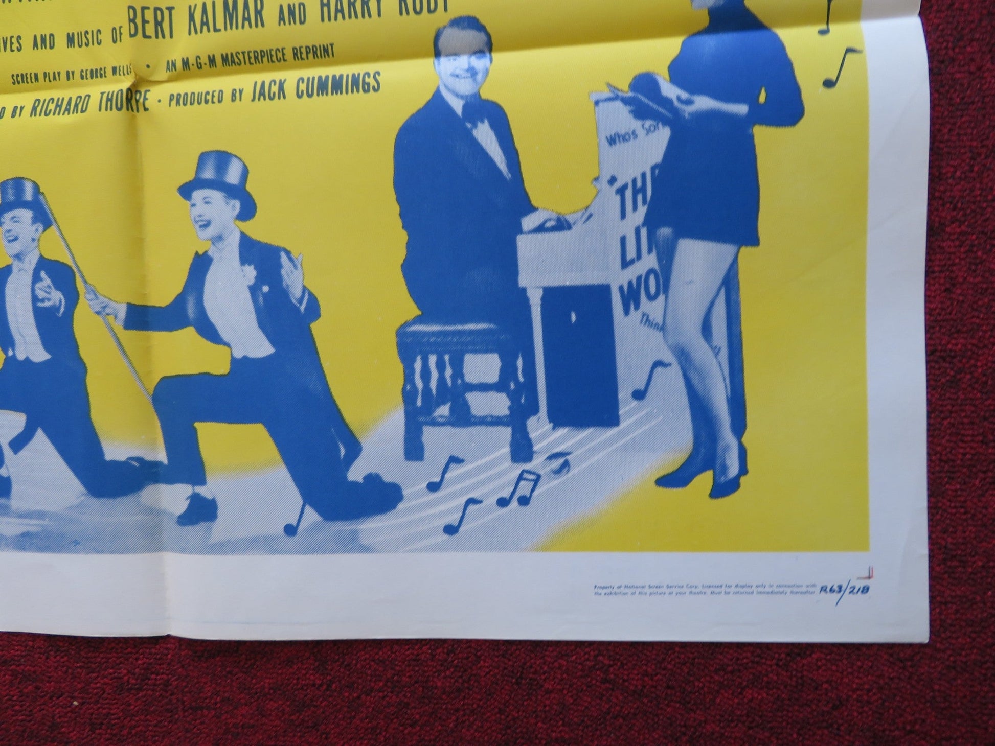 THREE LITTLE WORDS FOLDED US ONE SHEET POSTER FRED ASTAIRE RED SKELTON 1963 Rendezvous Cinema Movie posters
