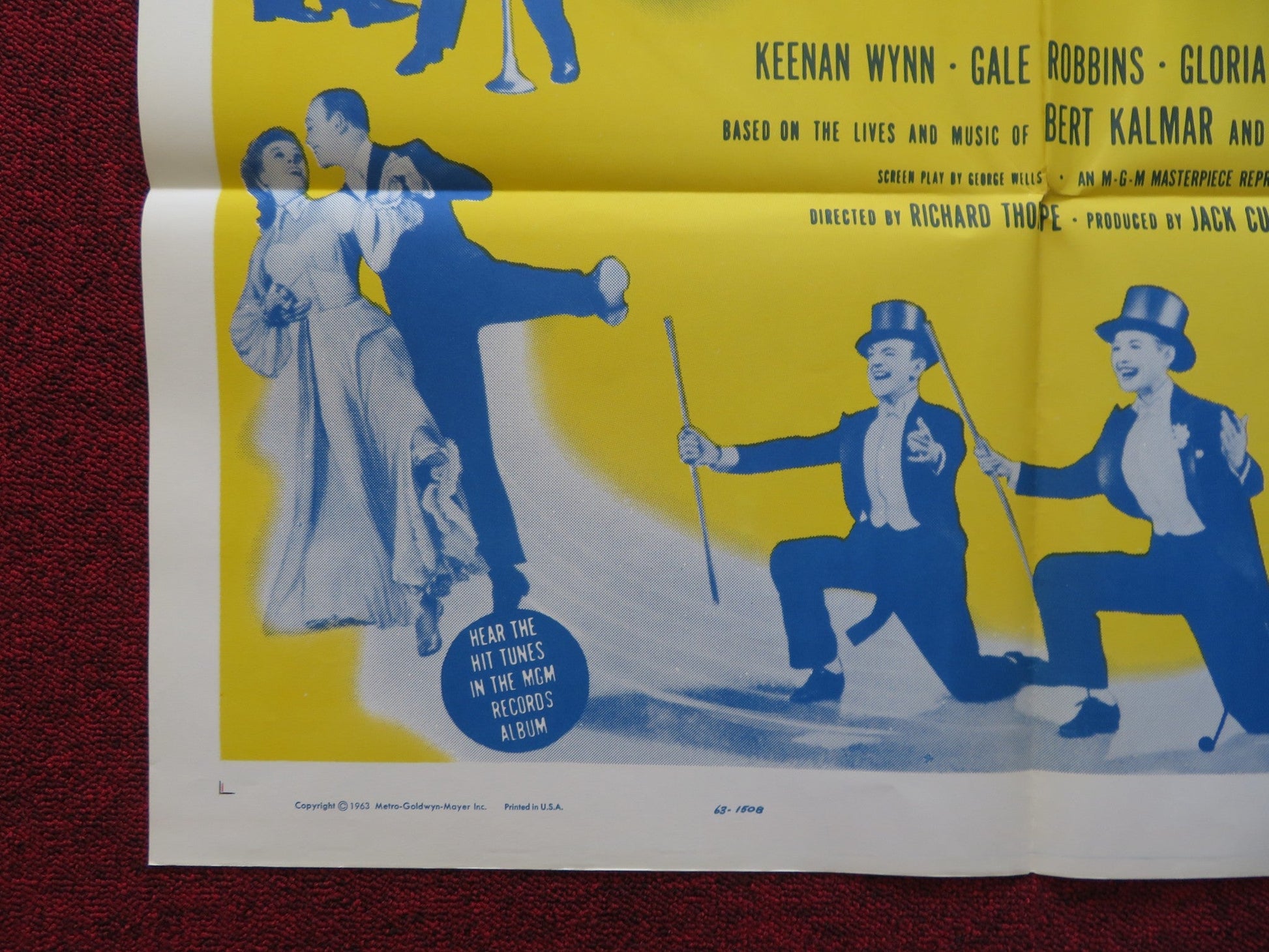 THREE LITTLE WORDS FOLDED US ONE SHEET POSTER FRED ASTAIRE RED SKELTON 1963 Rendezvous Cinema Movie posters