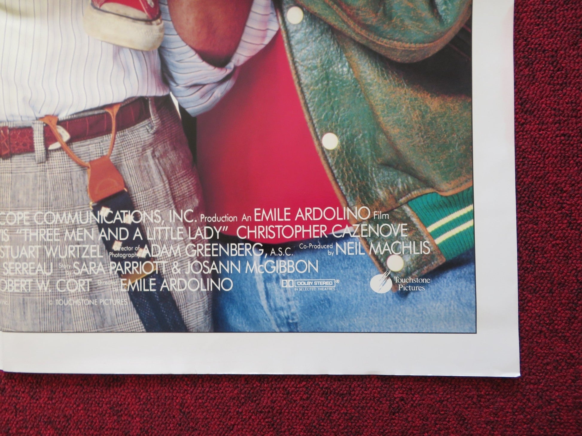 THREE MEN AND A LITTLE LADY FOLDED US ONE SHEET POSTER SELLECK DANSON 1990 Rendezvous Cinema Movie posters