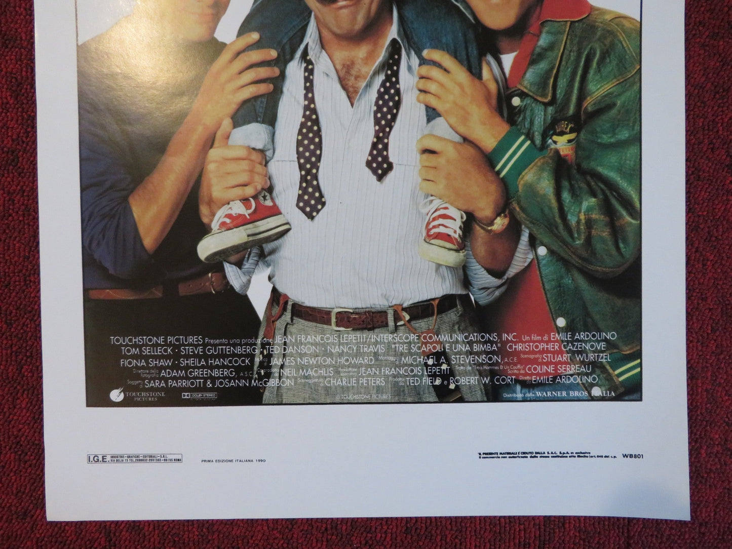 THREE MEN AND A LITTLE LADY ITALIAN LOCANDINA POSTER TOM SELLECK T. DANSON 1990 Rendezvous Cinema Movie posters