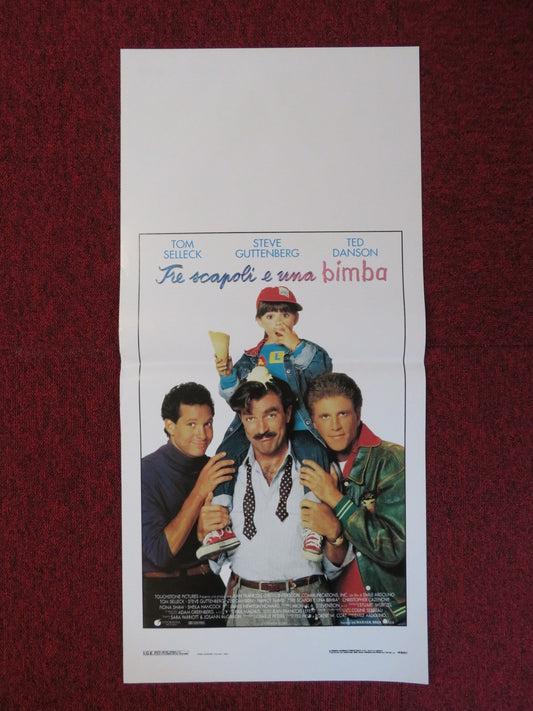 THREE MEN AND A LITTLE LADY ITALIAN LOCANDINA POSTER TOM SELLECK T. DANSON 1990 Rendezvous Cinema Movie posters