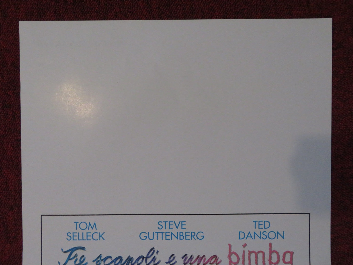 THREE MEN AND A LITTLE LADY ITALIAN LOCANDINA POSTER TOM SELLECK T. DANSON 1990 Rendezvous Cinema Movie posters