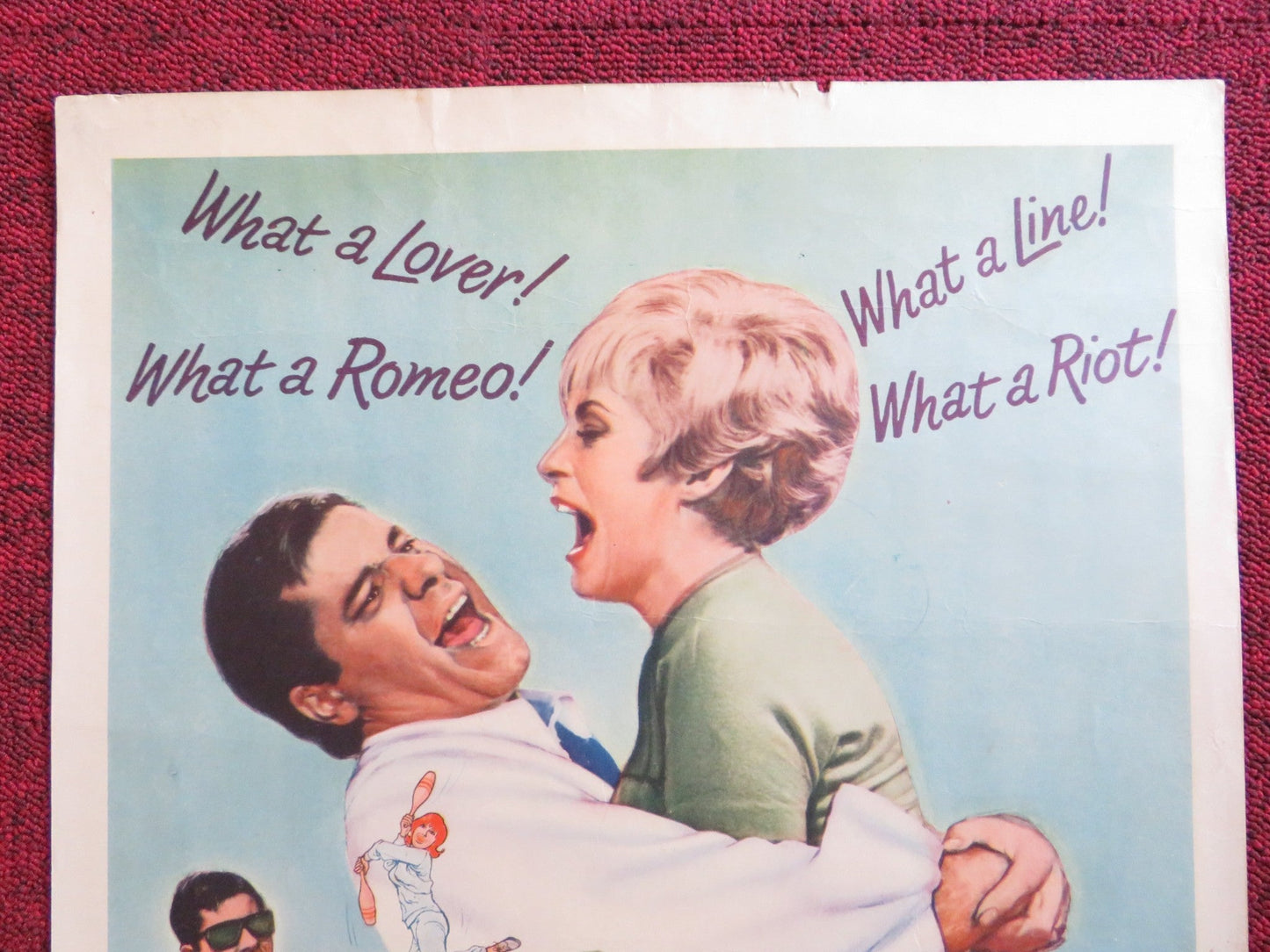 THREE ON A COUCH US INSERT (14"x 36") POSTER JERRY LEWIS JANET LEIGH 1966 Rendezvous Cinema Movie posters