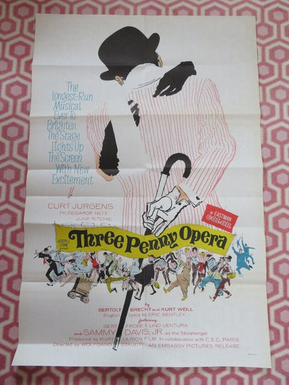 THREE PENNY OPERA US ONE SHEET POSTER CURD JURGENS 1963 Movie posters