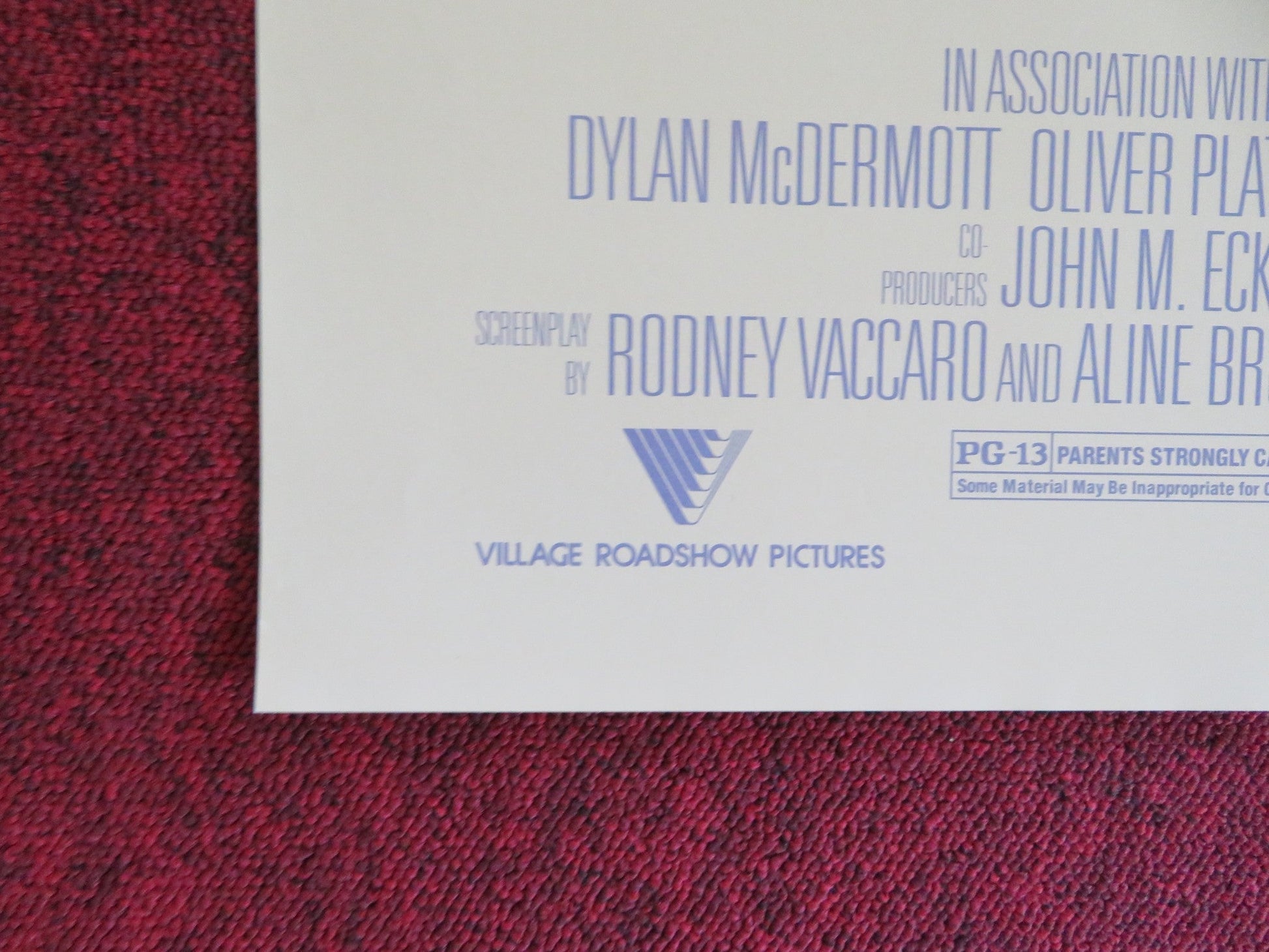 THREE TO TANGO US ONE SHEET ROLLED POSTER MATTHEW PERRY NEVE CAMPBELL 1999 Rendezvous Cinema Movie posters