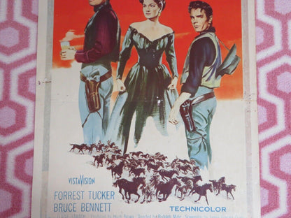 THREE VIOLENT PEOPLE US INSERT (14"x 36") POSTER CHARLES HESTON ANNE BAXTER 1956 Movie posters