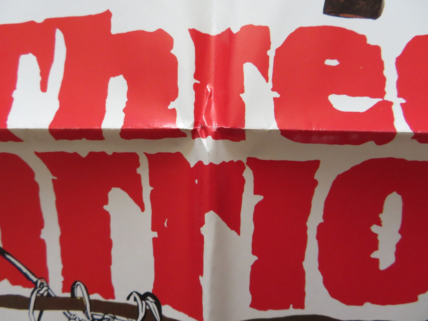 THREE WARRIORS FOLDED US ONE SHEET POSTER CHARLES WHITE EAGLE LOIS RED ELK 1977 Rendezvous Cinema Movie posters