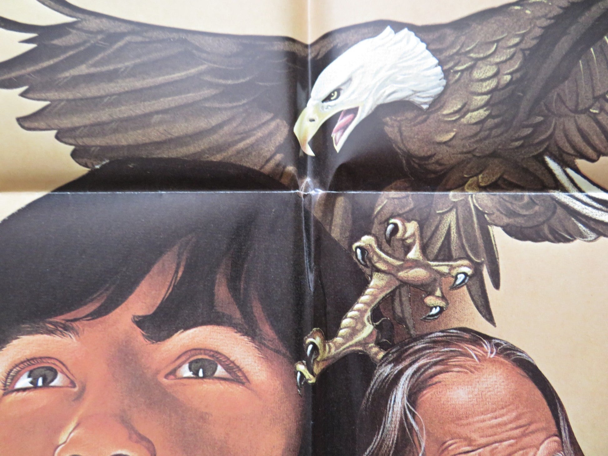 THREE WARRIORS FOLDED US ONE SHEET POSTER CHARLES WHITE EAGLE LOIS RED ELK 1977 Rendezvous Cinema Movie posters