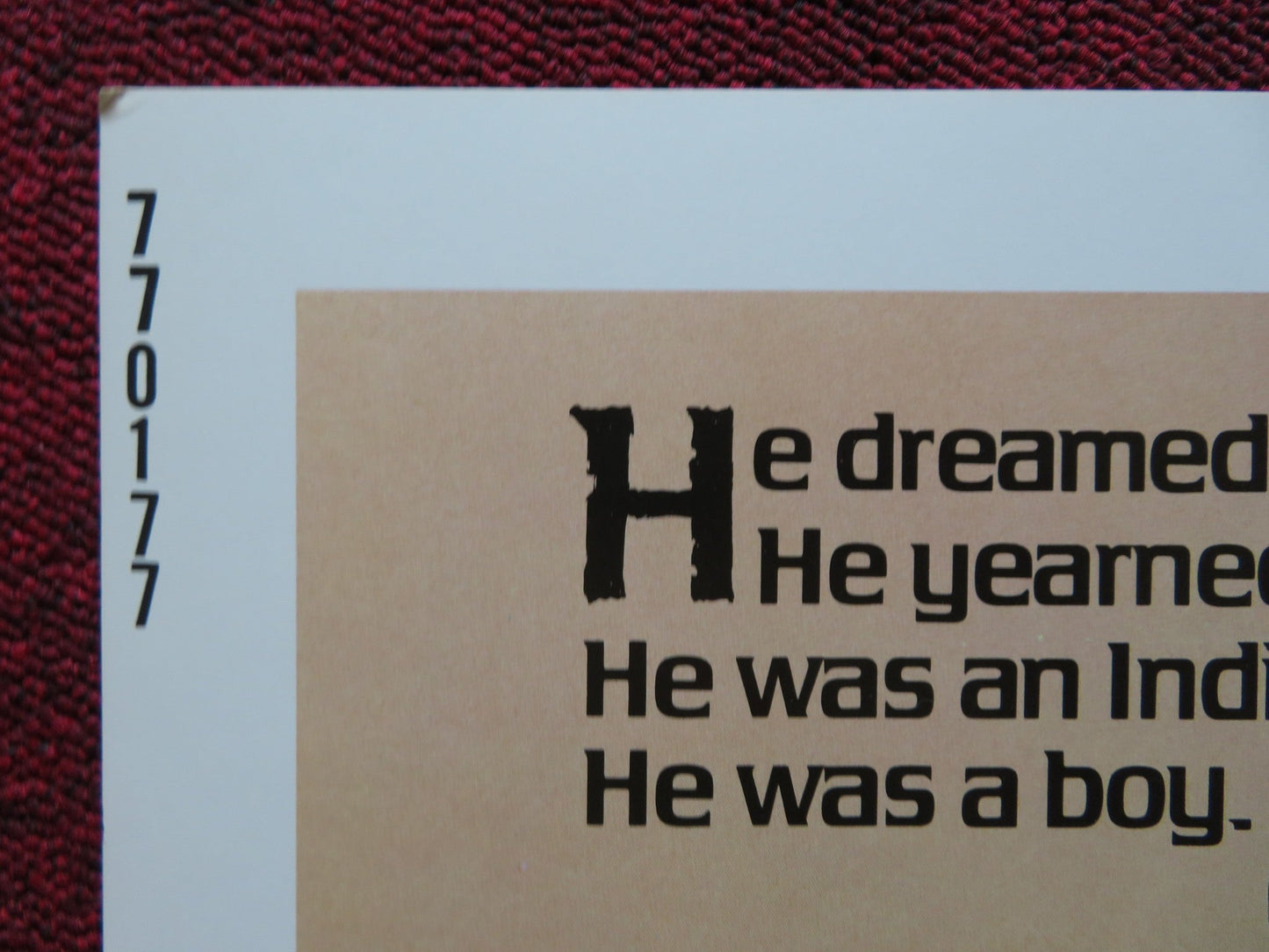 THREE WARRIORS US HALF SHEET (22"x 28") POSTER CHARLES WHITE - EAGLE R. QUAID 1977 Rendezvous Cinema Movie posters