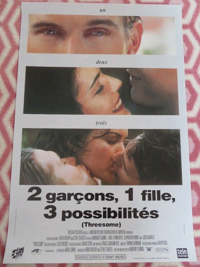 THREESOME BELGIUM (19.5"x 13") POSTER LARA FLYNN BOYLE STEPHEN BALDWIN 1994 Movie posters