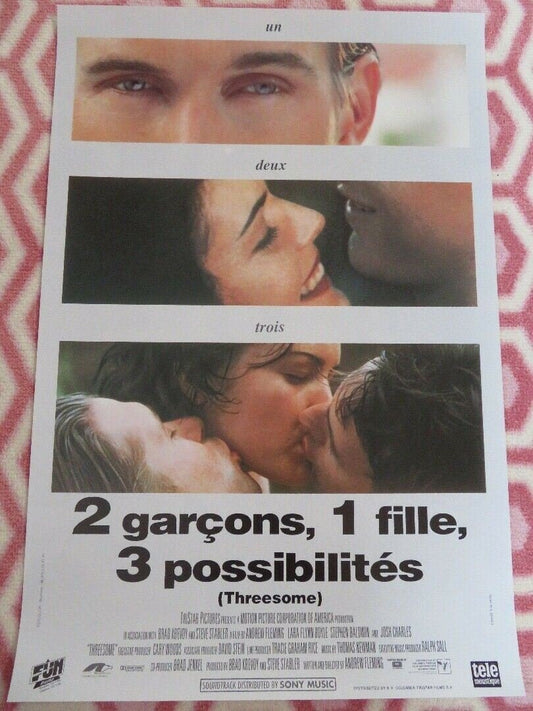 THREESOME BELGIUM (19.5"x 13") POSTER LARA FLYNN BOYLE STEPHEN BALDWIN 1994 Movie posters