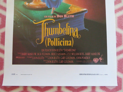 THUMBELINA ITALIAN LOCANDINA (27" x 13") POSTER HANS CHRISTIAN ANDERSON 1994 Movie posters