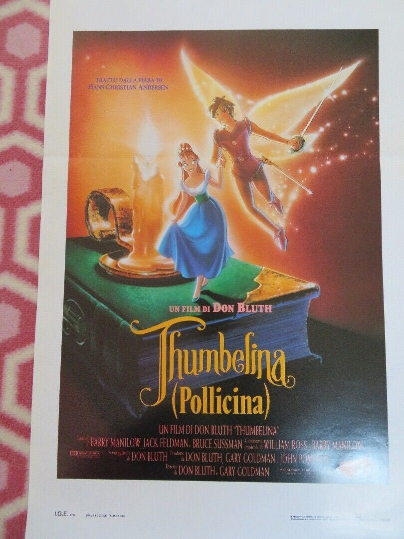 THUMBELINA ITALIAN LOCANDINA (27" x 13") POSTER HANS CHRISTIAN ANDERSON 1994 Movie posters