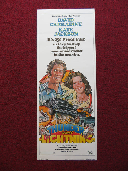 THUNDER AND LIGHTNING US INSERT (14"x 36") POSTER DAVID CARRADINE K.JACKSON 1977 Rendezvous Cinema Movie posters