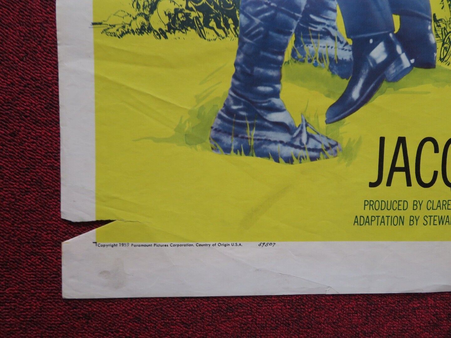 THUNDER IN THE SUN FOLDED US ONE SHEET POSTER SUSAN HAYWARD JEFF CHANDLER 1959 Movie posters