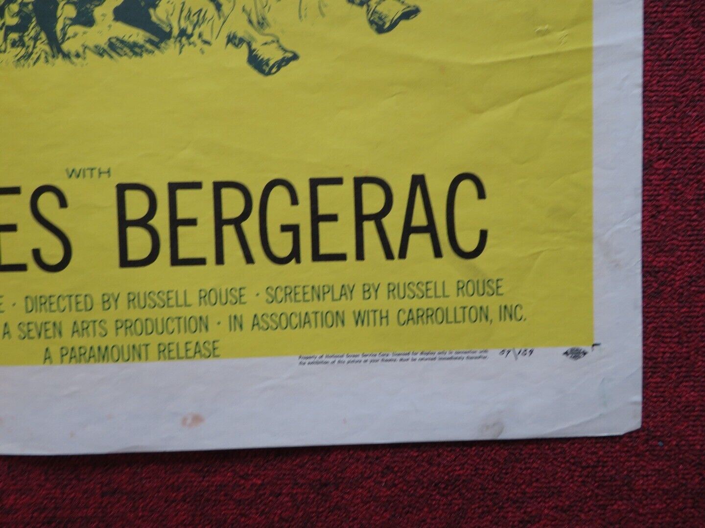 THUNDER IN THE SUN FOLDED US ONE SHEET POSTER SUSAN HAYWARD JEFF CHANDLER 1959 Movie posters