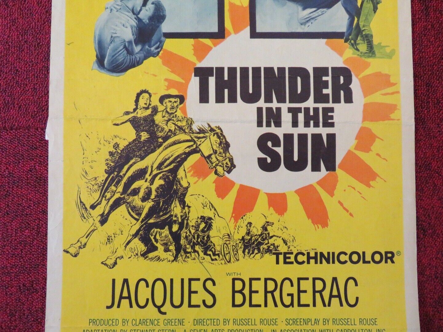 THUNDER IN THE SUN US INSERT (14"x 36") POSTER SUSAN HAYWARD JEFF CHANDLER 1959 Movie posters
