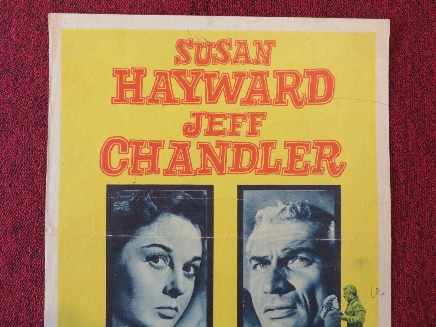 THUNDER IN THE SUN US INSERT (14"x 36") POSTER SUSAN HAYWARD JEFF CHANDLER 1959 Movie posters