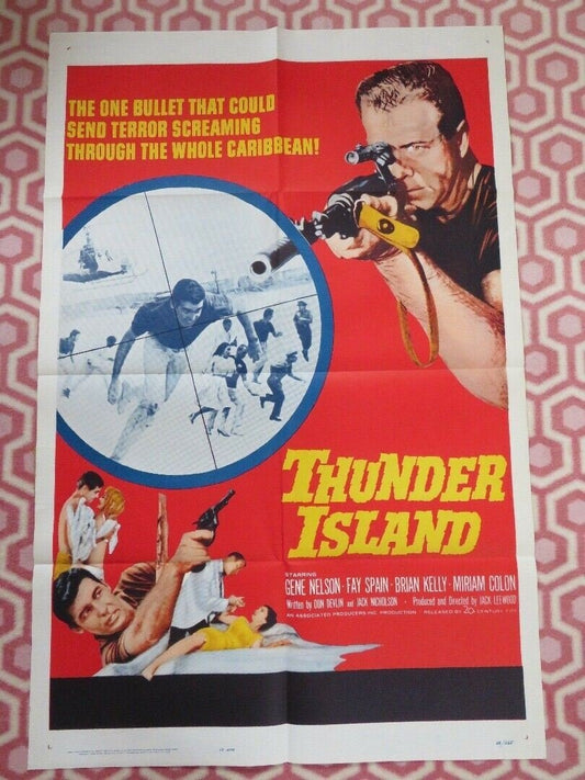 THUNDER ISALND FOLDED US ONE SHEET POSTER GENE NELSON FAY SPAIN 1963 Movie posters