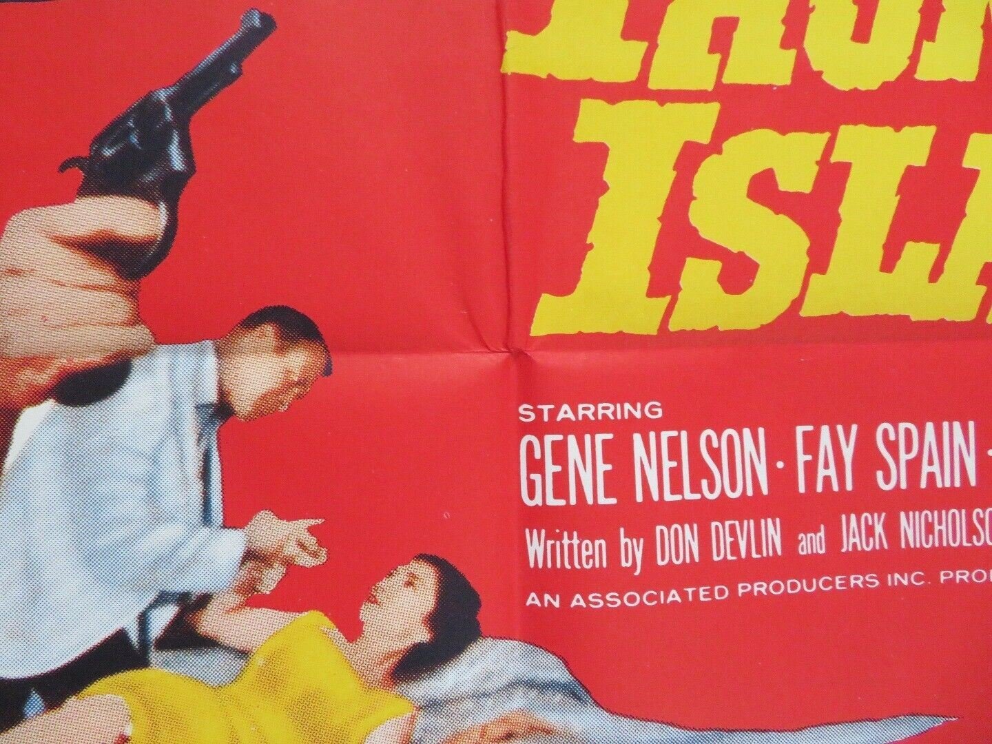 THUNDER ISALND FOLDED US ONE SHEET POSTER GENE NELSON FAY SPAIN 1963 Movie posters