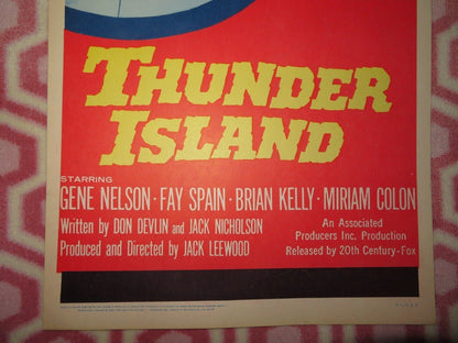 THUNDER ISLAND US INSERT (14"x 36") POSTER GENE NELSON FAY SPAIN 1963 Movie posters