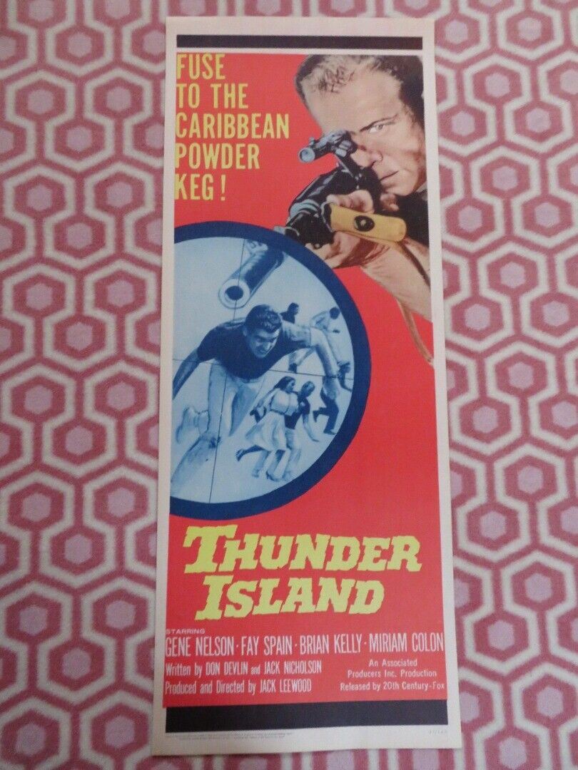 THUNDER ISLAND US INSERT (14"x 36") POSTER GENE NELSON FAY SPAIN 1963 Movie posters